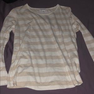 White and Gold Striped Longsleeve